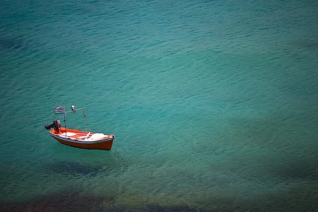 a boat in the ocean