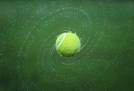 wet spinning tennis ball